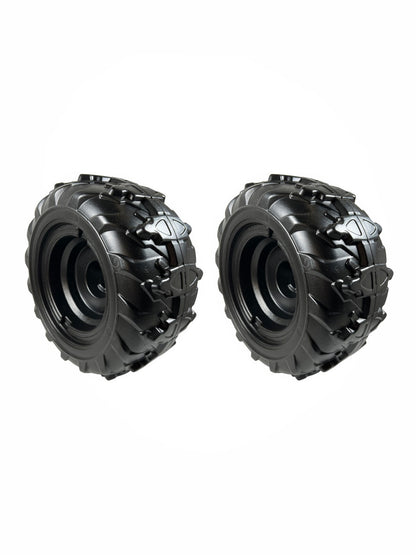 Solid Spare (2) Power Wheels 3900-6454 Black Wheel For Jurassic World Dino Racer ATV
