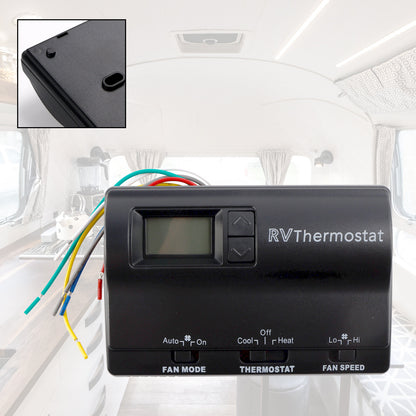 Heat/Cool Digital Thermostat Replacement Compatible with Coleman 83303362 Black