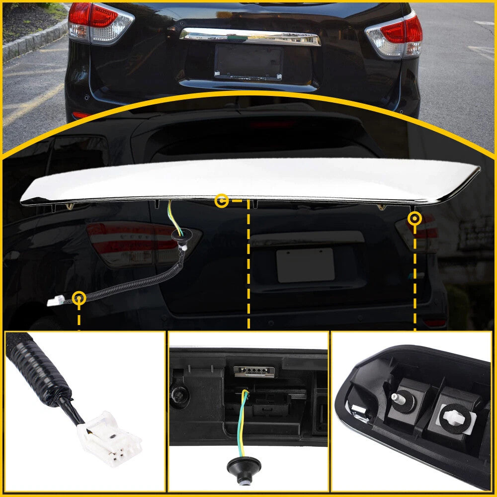 Rear Lift Gate Chrome Handle Trim Moulding For 2013-2020 Nissan Pathfinder 3.5L
