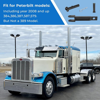 A20-6014 Single Tow Hook for Peterbilt/Kenworth with Pull Pin & Frame Pin