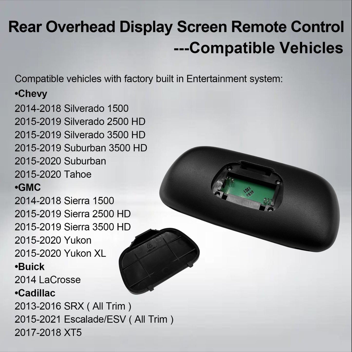 For 2014-2020 Chevrolet Silverado GMC Sierra DVD Entertainment Remote Control