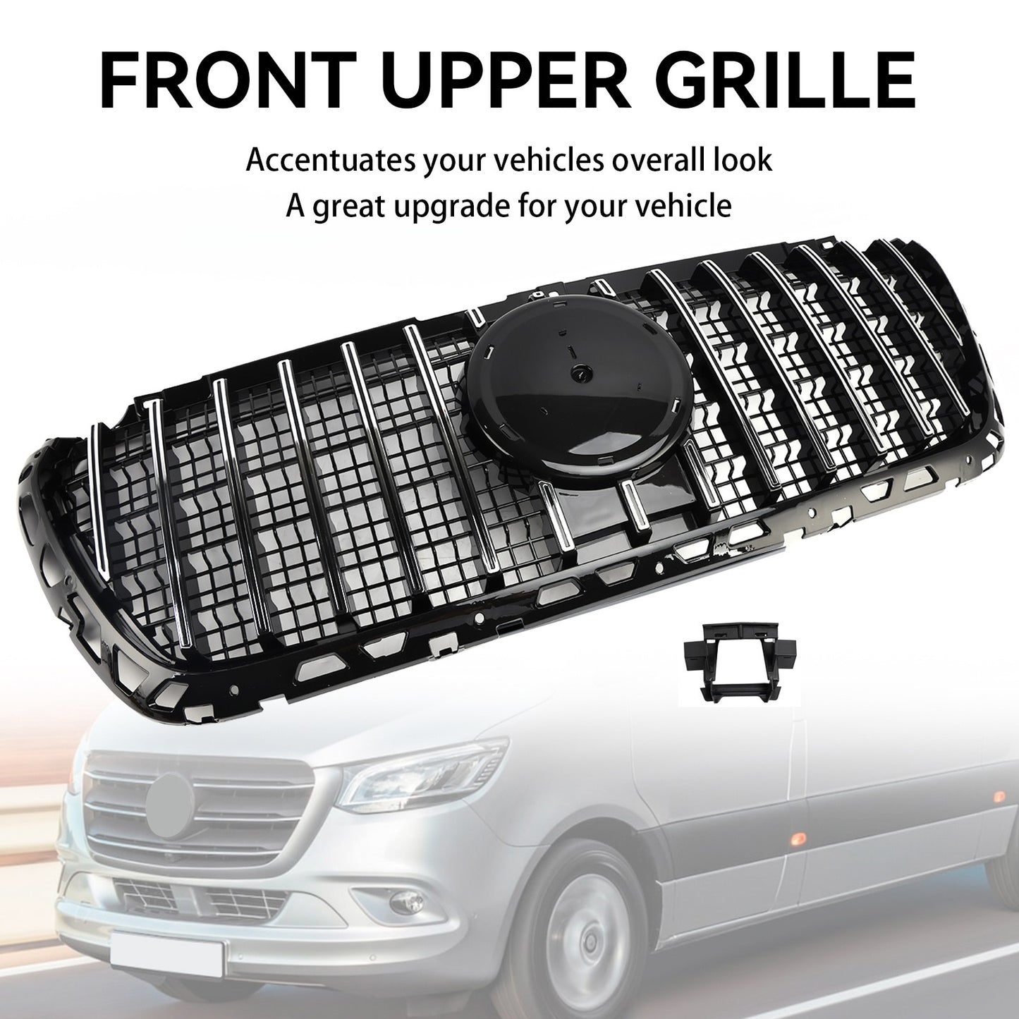 ??Front Bumper Grille Grill fit Mercedes Sprinter W907 W910 2018-2023 GTR Style