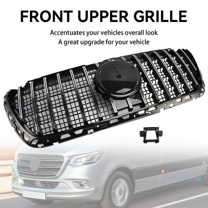 ??Front Bumper Grille Grill fit Mercedes Sprinter W907 W910 2018-2023 GTR Style