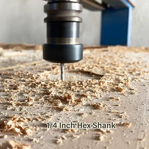8Pcs Wood Plug Cutter Straight & Tapered Taper Drill Bit Set 1/4 Inch Hex Shank