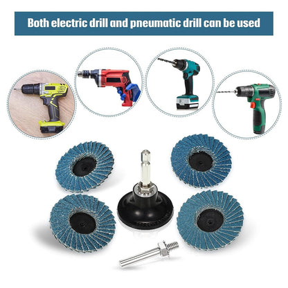 20 x 2inch Zirconia Flap Disc Roll Lock Sanding Grinding Wheel 40 60 80 120 Grit