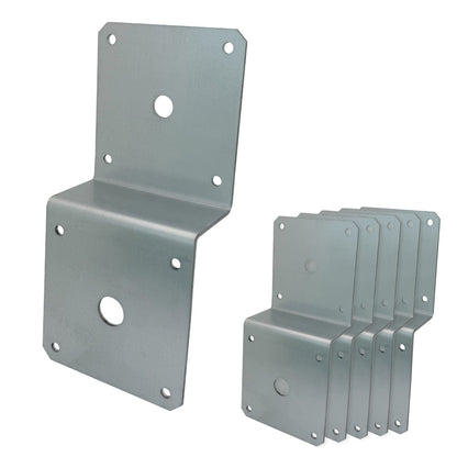 Galvanized Deck Joist Tie Plate, Z Bracket for 2x4 Cross Joist and 4x4 Post (6)