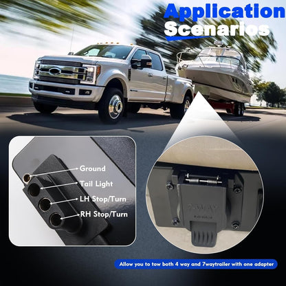 4 & 7 Pin Trailer Tow Wiring Harness For Ford F250 F350 Super Duty 2C3Z13A576DA