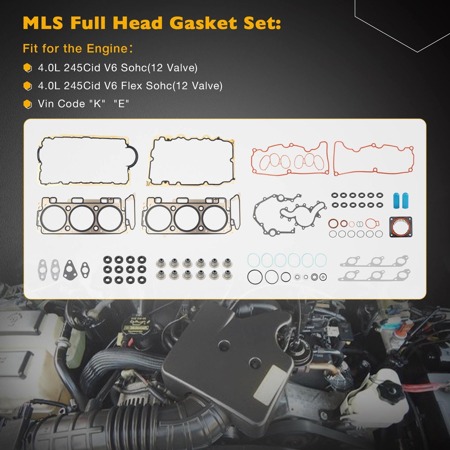 4.0 MLS Headgasket Engine Conversion Gasket Set Fit 2001-11 Ford Ranger Explorer