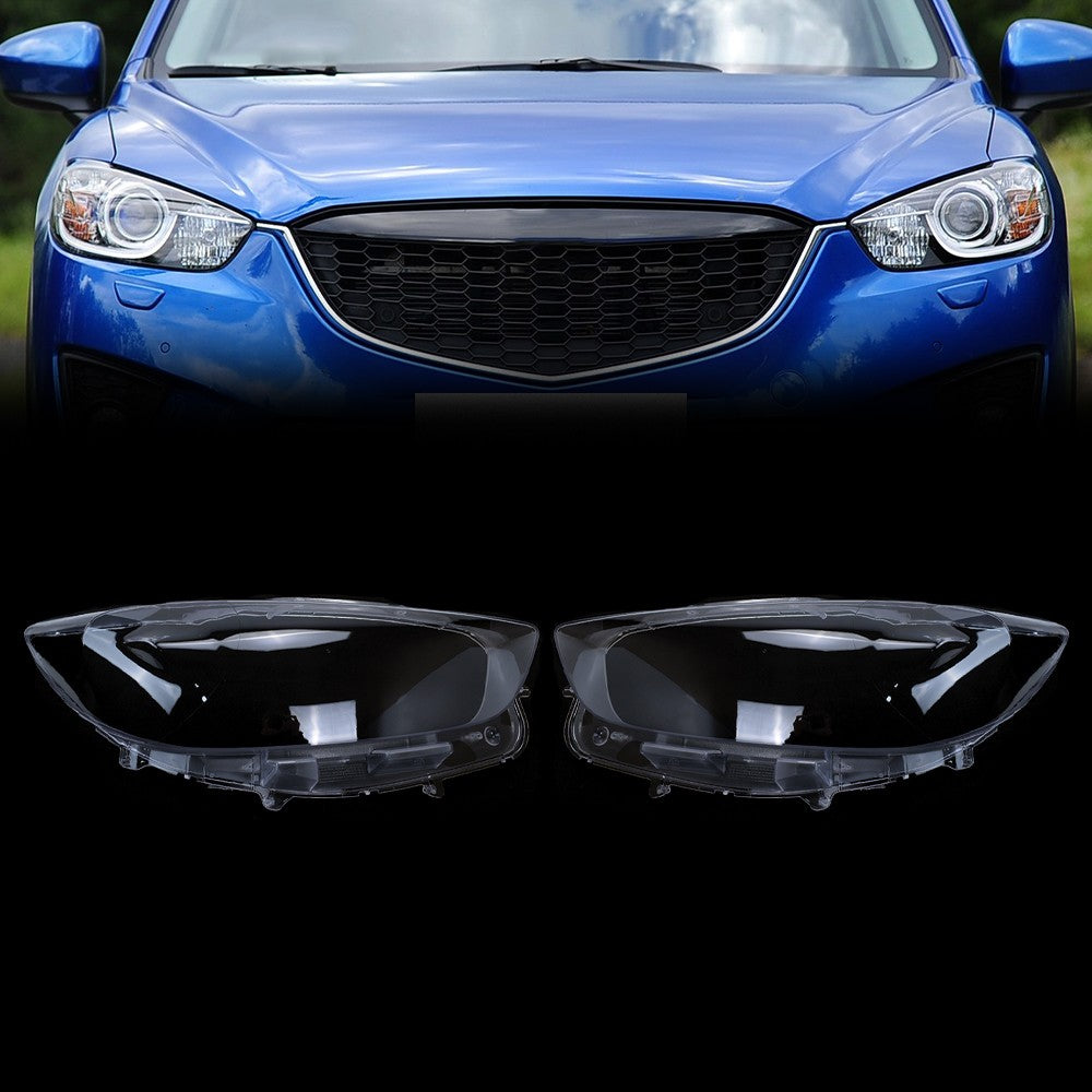 For Mazda CX-5 2013-2015 2Pc Car Front Left Right Headlight Lens Cover PC Clear