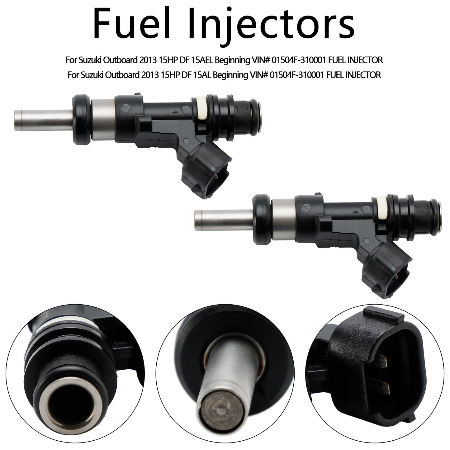 2PCS 15710-89L00 Fuel Injector For Suzuki Outboard DF 15HP 9.9HP 20HP