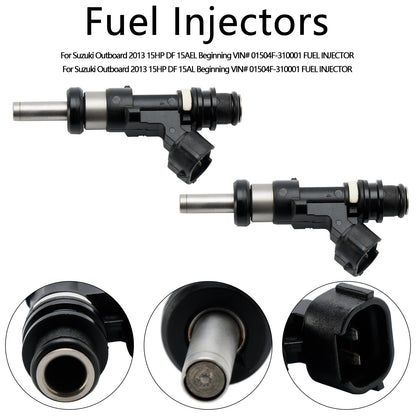 2PCS 15710-89L00 Fuel Injector For Suzuki Outboard DF 15HP 9.9HP 20HP