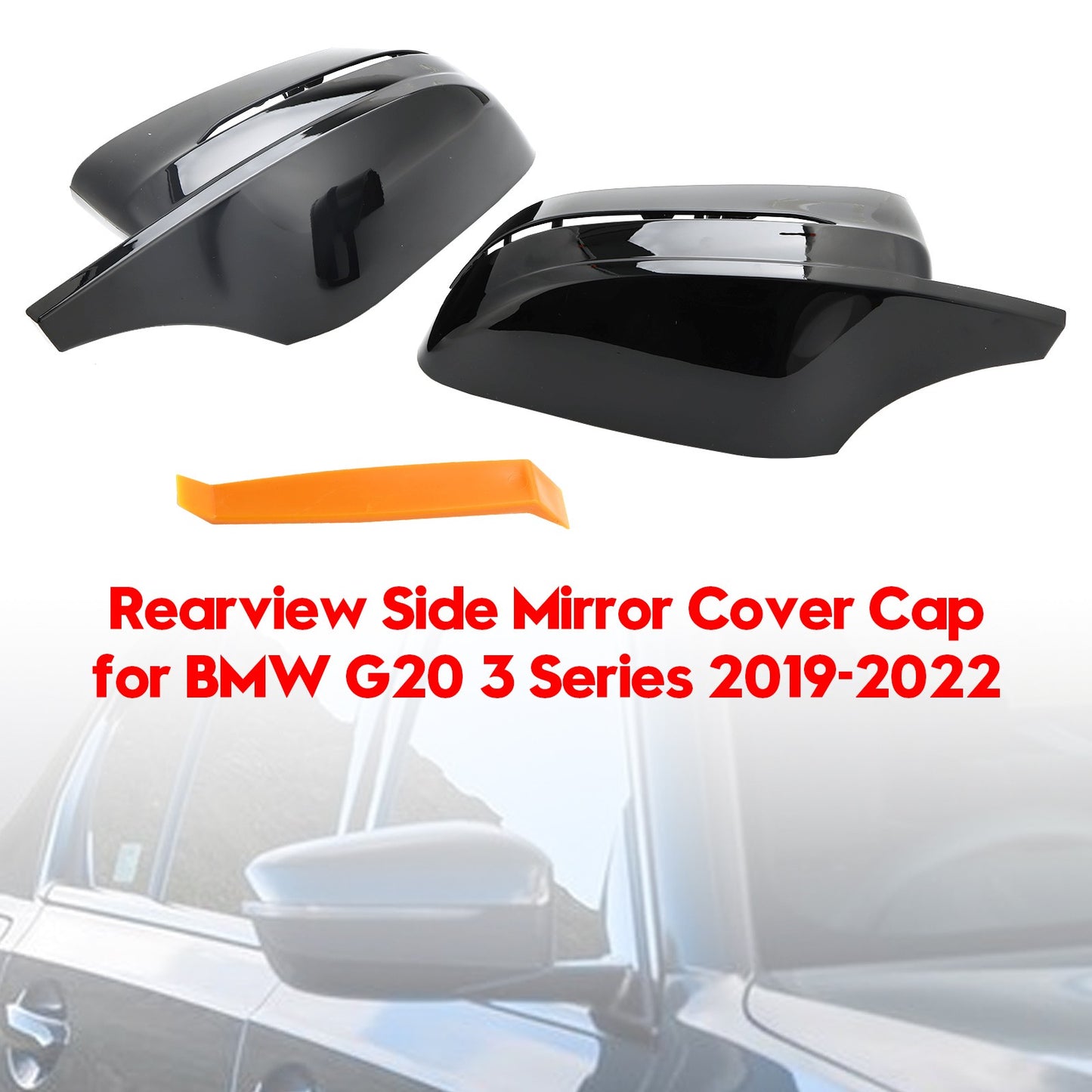 Rearview Side Mirror Cover Cap for BMW G20 3 Series 2019-2022
