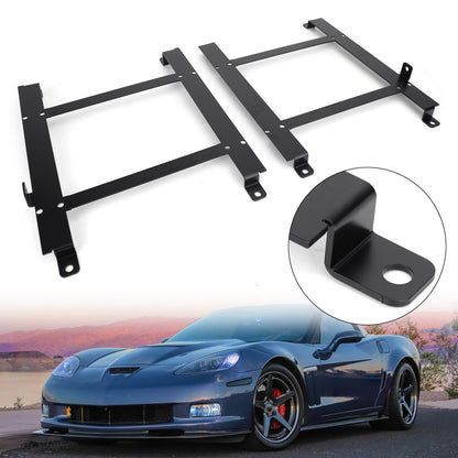 2X Low Mount Racing Bucketeat Base Tensileteel Bracket For 1997-2004 Corvette C5