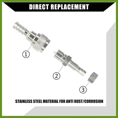 3 Pcs Outboard Fuel Connector Male with Nut for Tohatsu for Nissan 2/4 Stroke