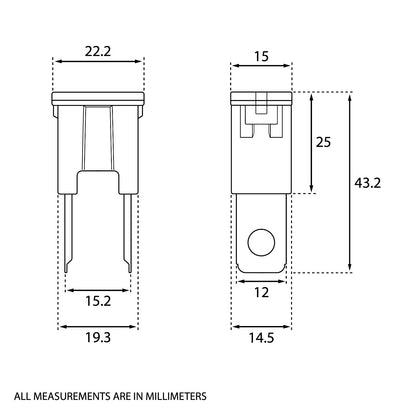 120A Straight Male Fuse Cartridge FLM PAL Auto Link for Car Truck RV SUV - 5 pk