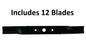 Solid Spare 12PK Oregon Lawn Mower Blades 91-585 Replacement for Woods 72" PRD7200 RD72