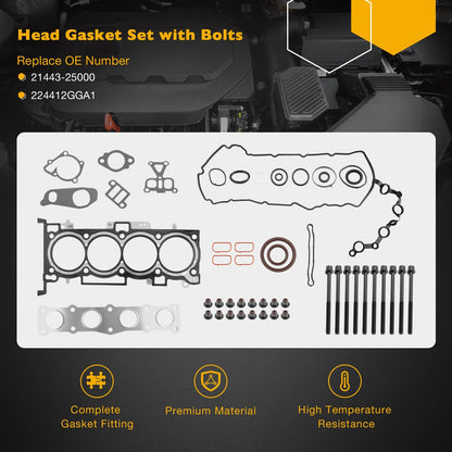 2.4L G4KJ Engine Rebuild Kit Overhaul Headgasket Piston Fit 2011-20 Kia Hyundai