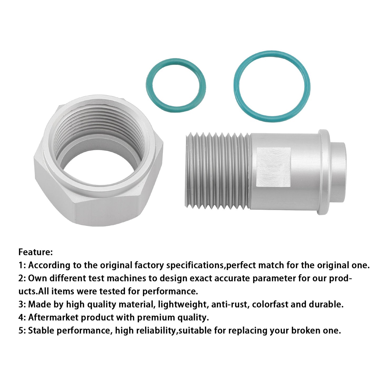 A/C Adapter Fitting #12 (3/4) Female to #10 (5/8) Male Drier Accumulator Hose