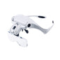 Magnifying Glass LED Light Head Loupe Jeweler Watch Bright Magnifier with 5 Lens