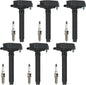 6Pcs Ignition Coils & Spark Plugs Pack for Chrysler Jeep Dodge Ram V6 3.6L UF648