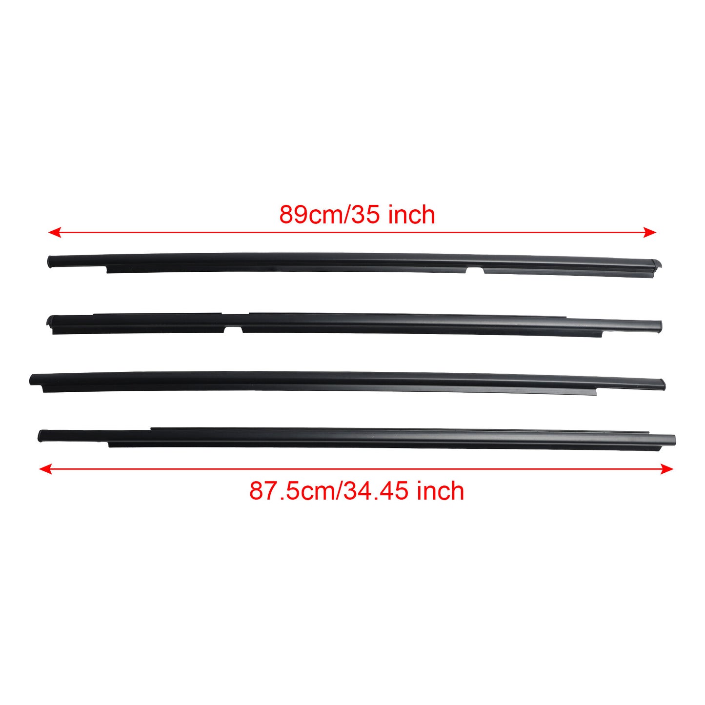 4pcs Outer Door Glass Weatherstrip Moulding For Toyota Yaris Vitz 2005-2010 US