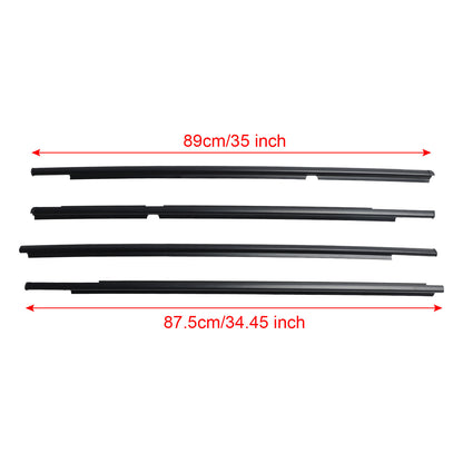 4pcs Outer Door Glass Weatherstrip Moulding For Toyota Yaris Vitz 2005-2010 US