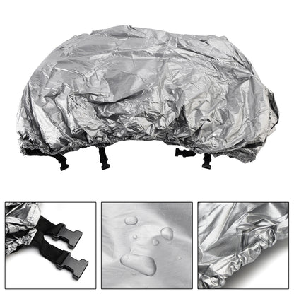 Heavy Duty Boat Cover Waterproof 210D Silver For 16-18Ft Fishing Jon Boat L Beam