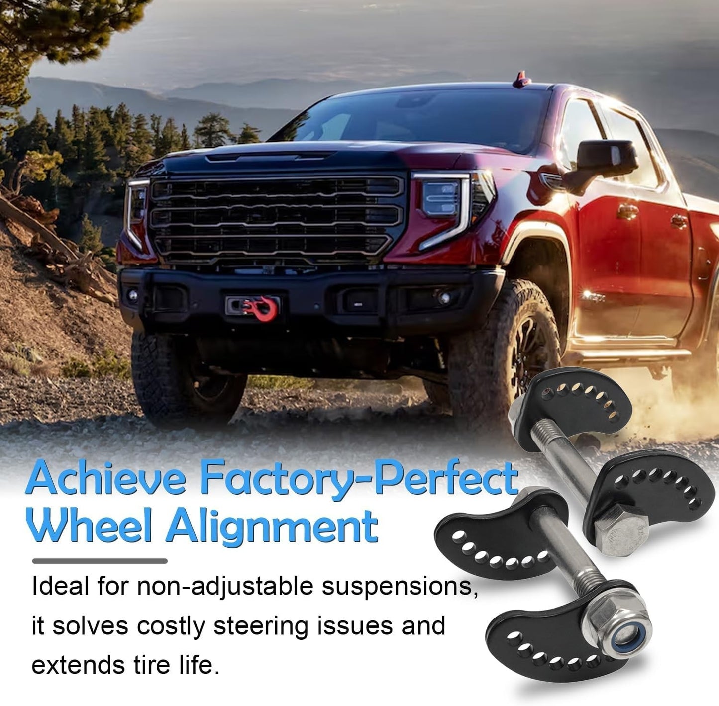 Camber Lock Alignment Fix Upper Arm Cam Bolt Kit For Chevy Silverado Sierra 1500