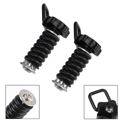 2X Tie Down Anchor With D-Ring 1" Black Black For Polaris Rzr 570 800 900 1000
