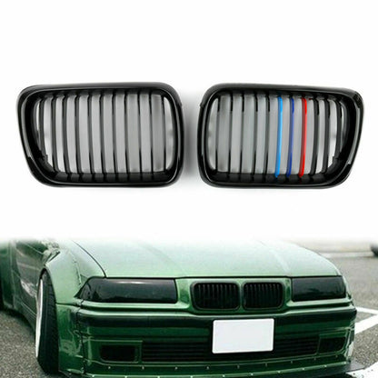 Front Replacement Gloss Black M Color Kidney Grille For BMW E36 1997-1999 USA