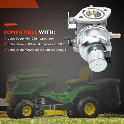 MIA10591 Carburetor Carb Kit For John Deere X300 X300R X304 Series Tractor