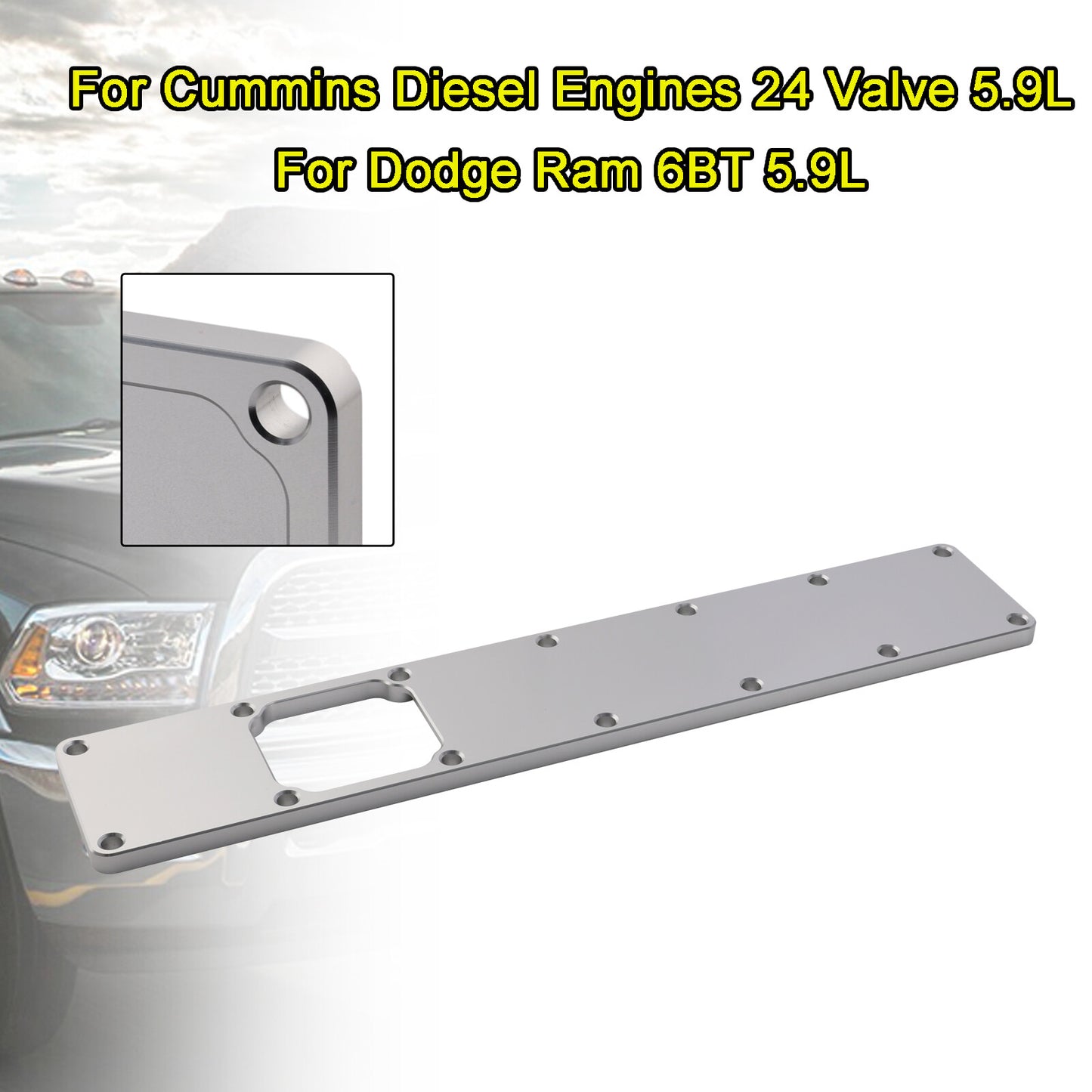 5.9L Intake Manifold Plenum Plate 24V 551714 Fit Dodge Ram Cummins 6BT Diesel
