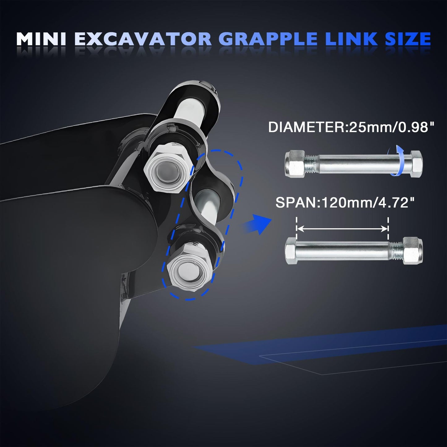 200mm Narrow Digging Bucket Excavator Attachment For 0.8-3.0 Tons Mini Excavator