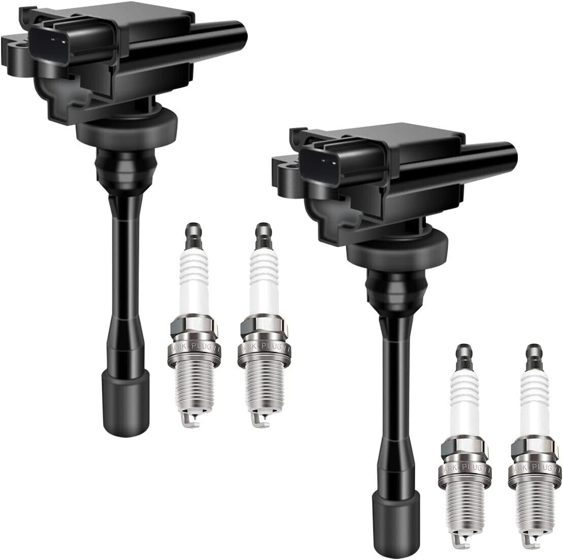2 Ignition Coil + 4 Denso Platinum Spark Plug For Mitsubishi Lancer 2.0L UF295