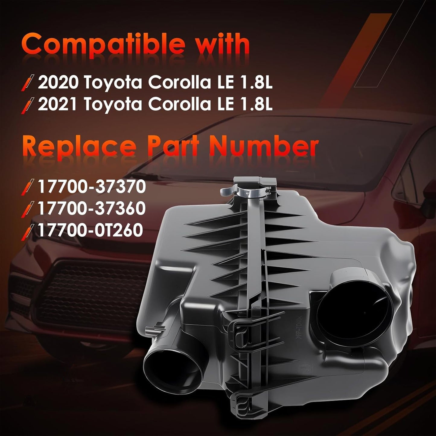 17700-37370 Air Intake Cleaner Box Housing For 2020 2021 Toyota Corolla LE 1.8L