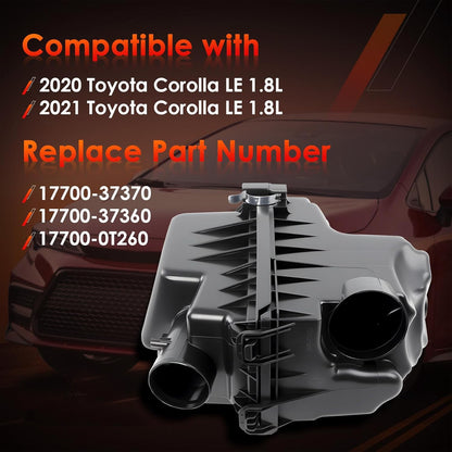 17700-37370 Air Intake Cleaner Box Housing For 2020 2021 Toyota Corolla LE 1.8L