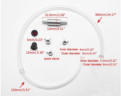 2 Sets Brake Bleeder Hose One Way Check Valve Tube Bleeding for Car Motorcyle