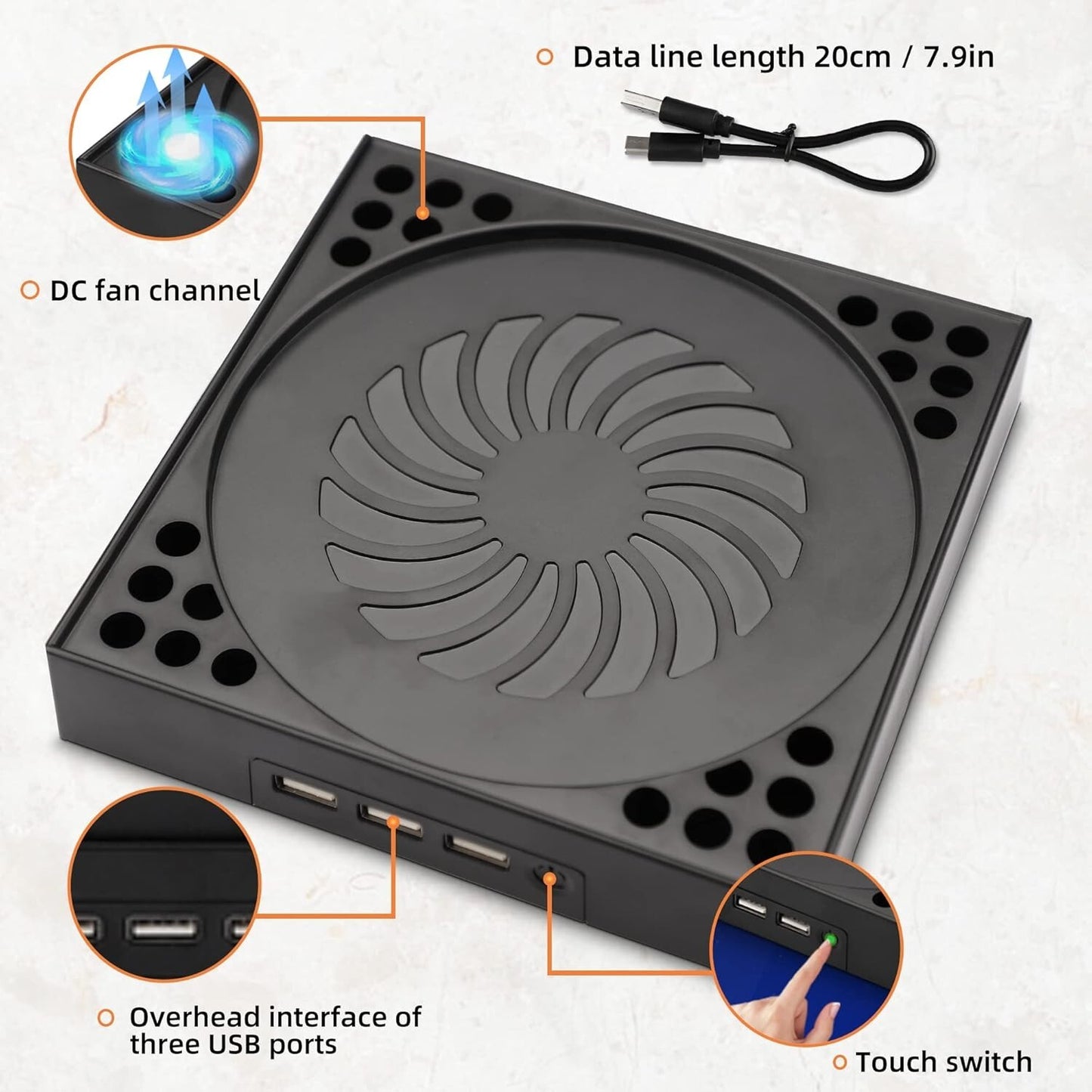 Adjustable Cooling Fan for Xbox Series X Console Low-Noise High-Speed Cooler