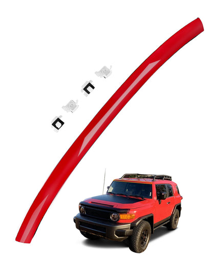 Red Upper Outer Moulding Trim Front Top Windshield For 2007-14 Toyota FJ Cruiser