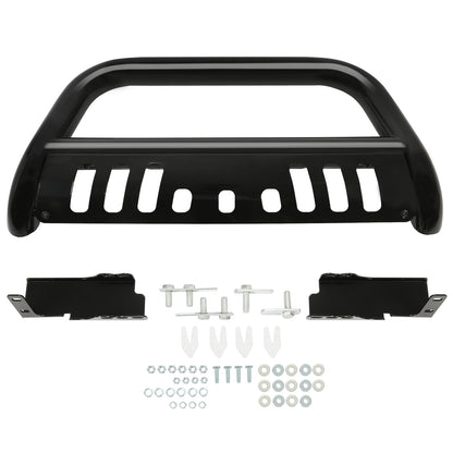 Solid Spare Bull Bar Push Bumper Grille Guard for 2007-2018 Chevy Silverado Sierra 1500 BLK