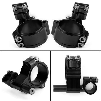 CNC Motorcycle 51mm Fork Clip on Clip ons Handlebar Heads Mount Clamp Universal