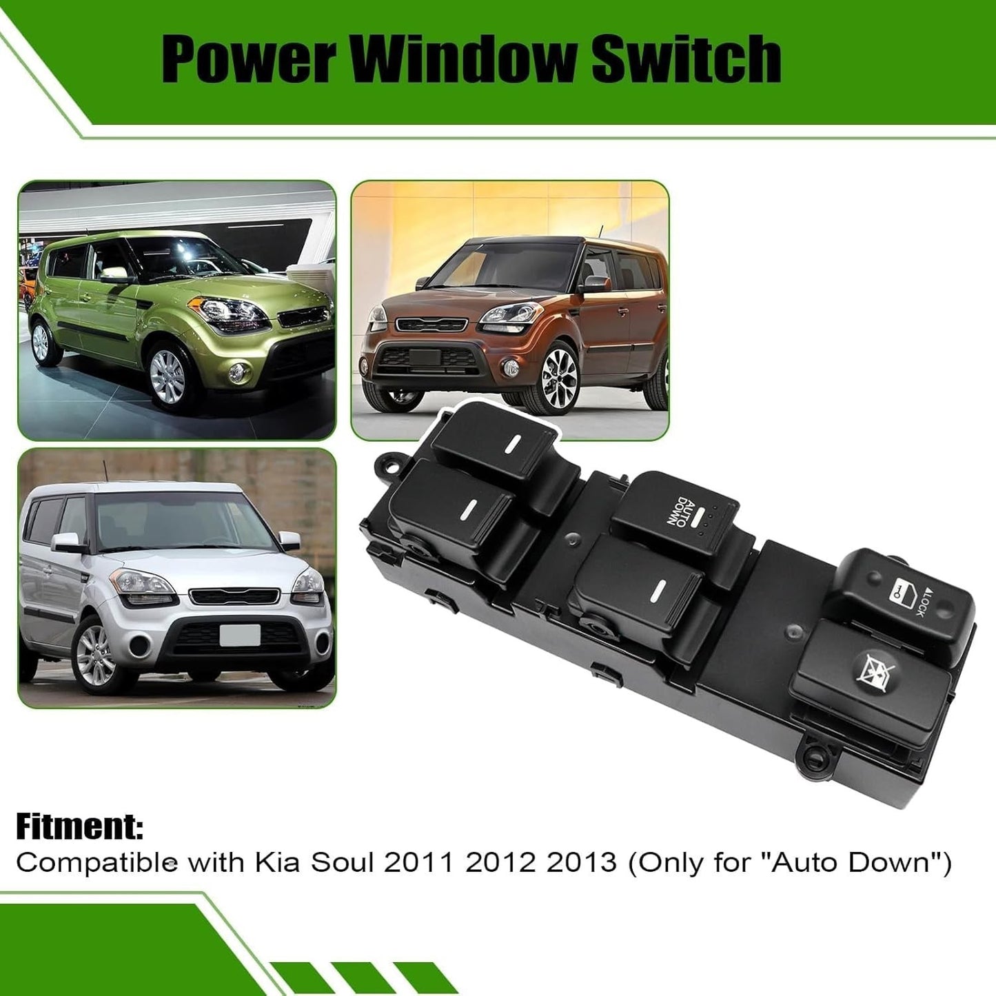 935702K010 Left Driver Master Power Window Switch For 2011-2013 Kia Soul