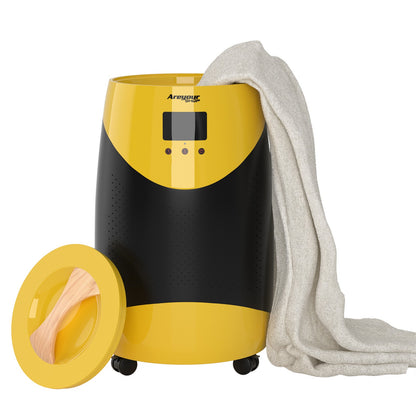 ??20L Bucket Style Large Towel Warmer Drying Rapid Heat-Up Auto Shut Off Yellow
