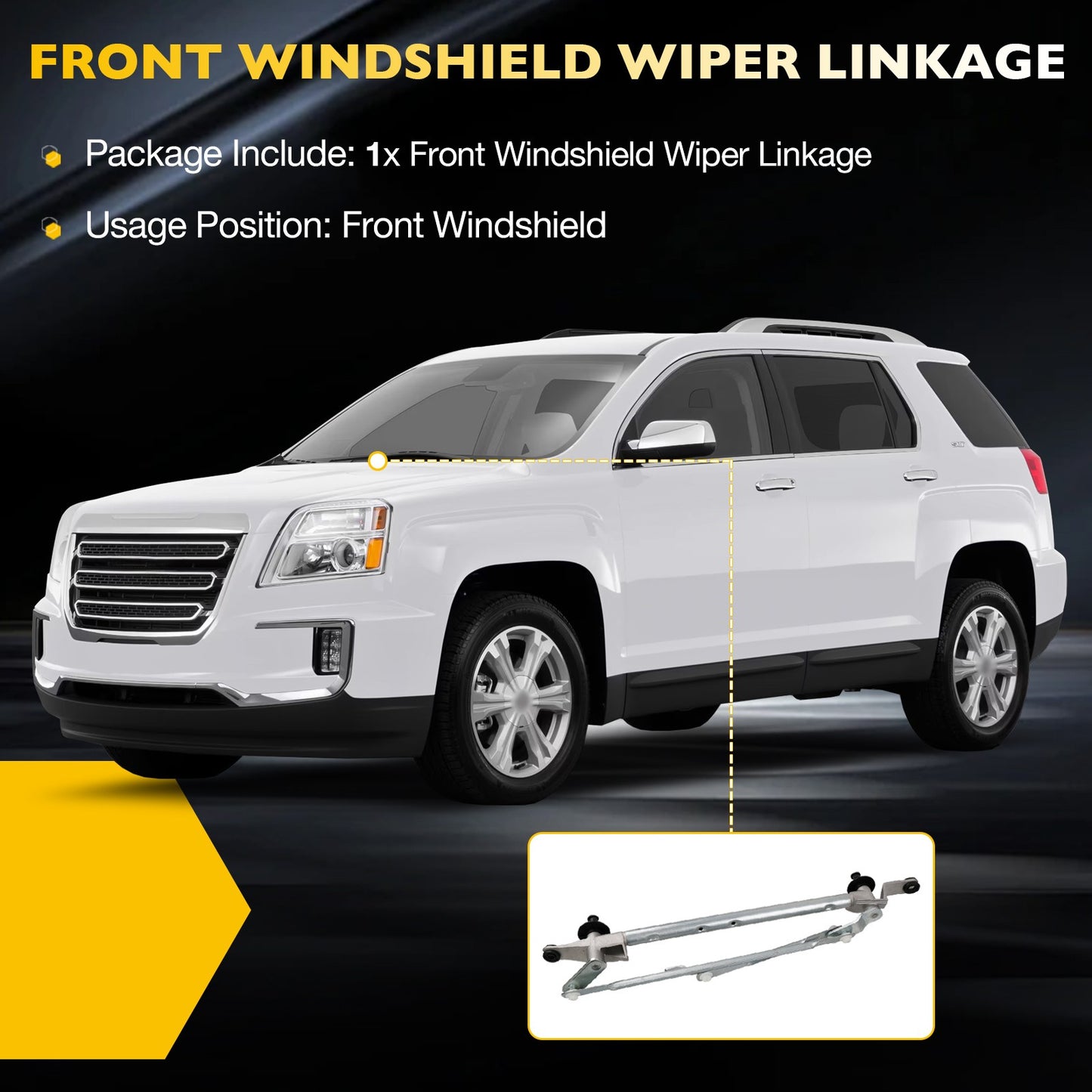 Front Windshield Wiper Linkage 25948436 For 10-17 Chevrolet Equinox GMC Terrain