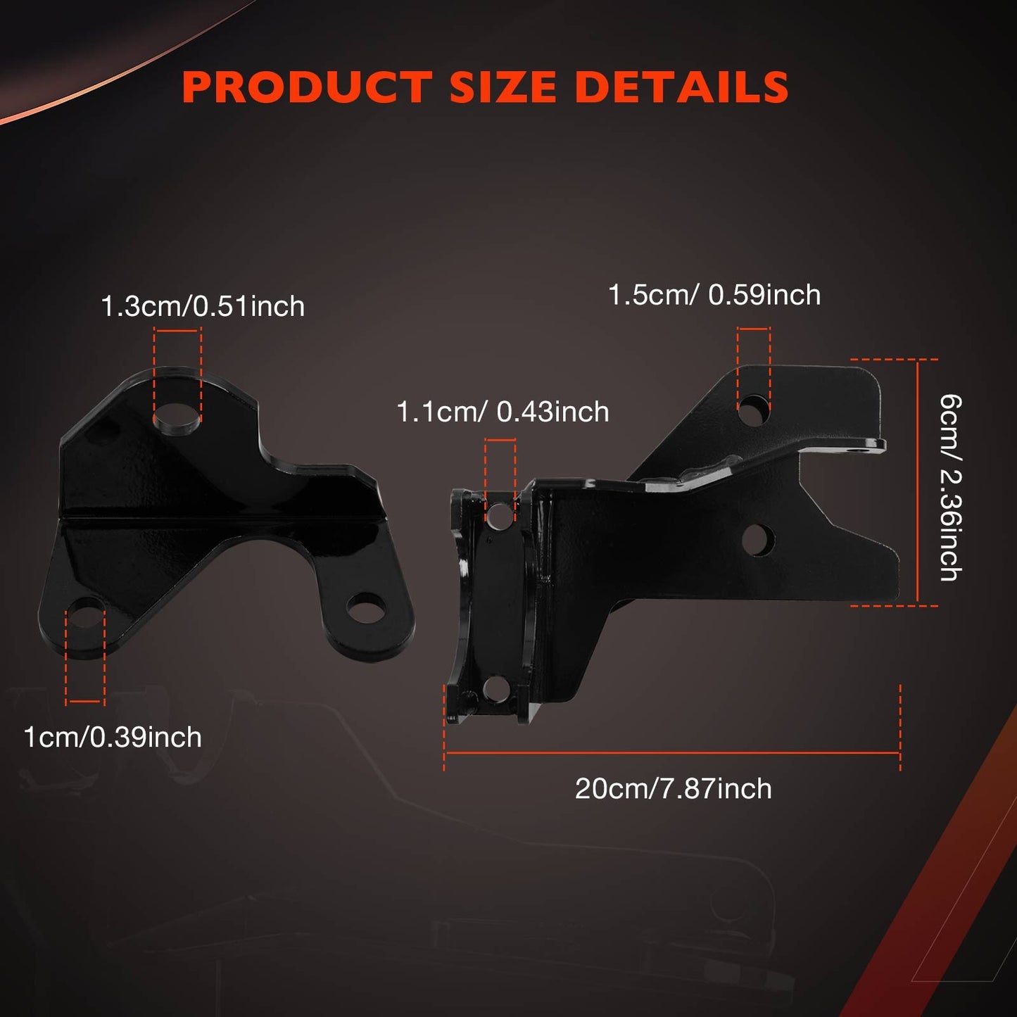 Front Track Bar Relocation Bracket For 07-18 Rough Country Jeep JK Wrangler 1118