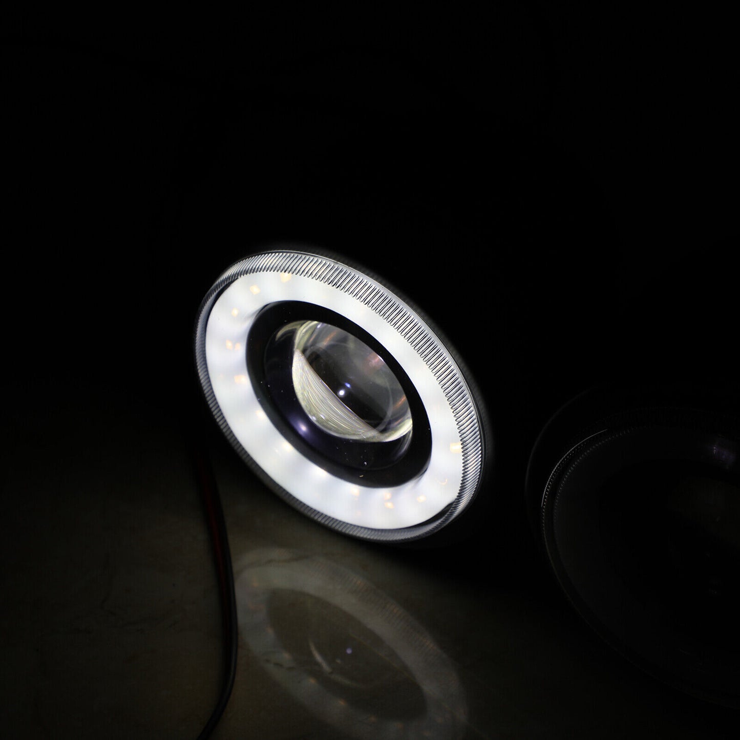 Black Twin Headlight Motorcycle Double Dual Lamp Street Fighter Universal