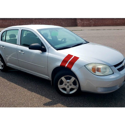4" Dual Fender Stripe Hash Mark Stripe Decal Graphic Kit For CHEVY COBALT
