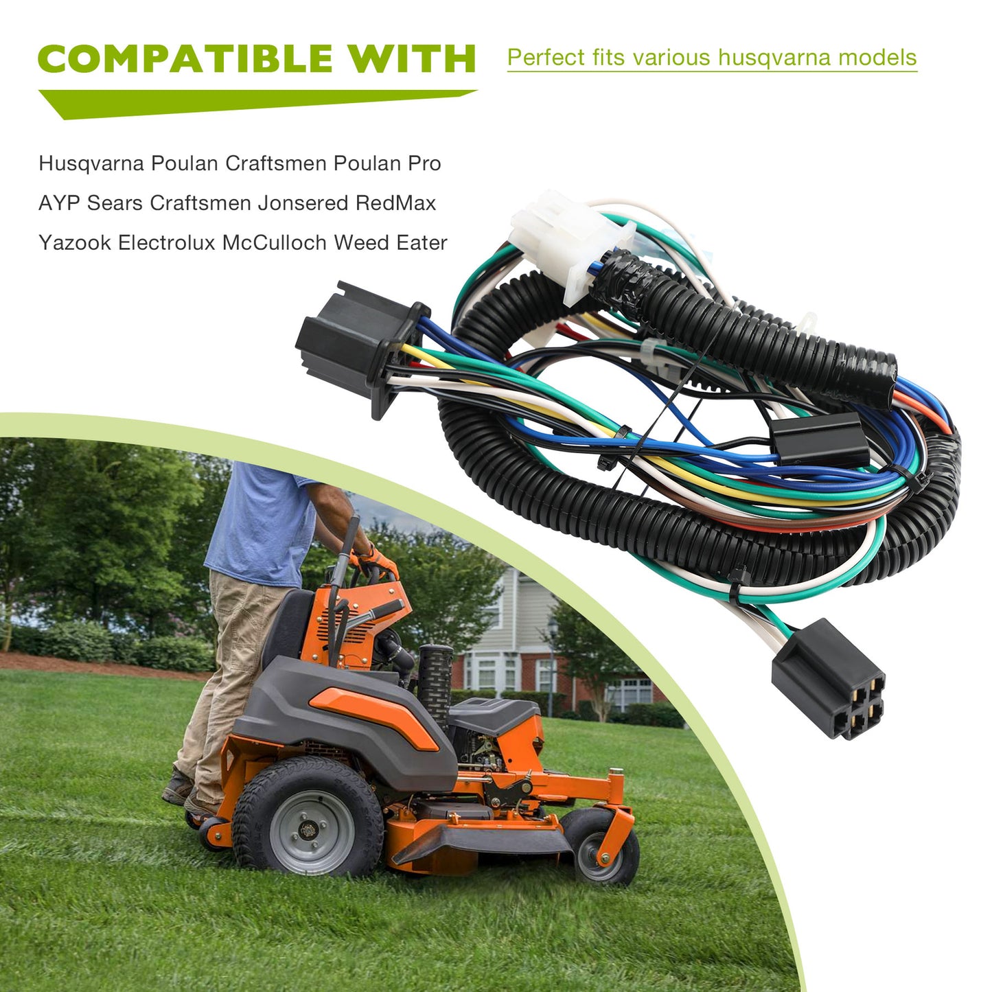 581023101 Ignition Wire Harness Fits Husqvarna 2246, Poulan PP19A42, Craftsman