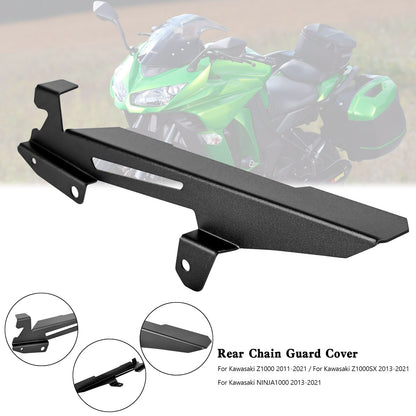 Black Sprocket Chain Guard Cover For Kawasaki Z1000SX NINJA 1000 Z1000 11~21
