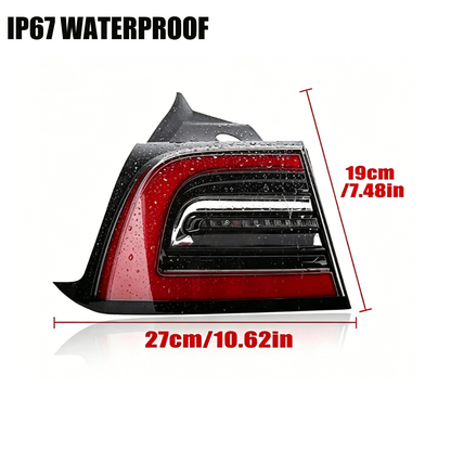3pin For 2017-2023 Tesla Model 3 LED Outer Rear Tail light Lamp Left Driver Side